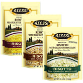 Alessi Autentico risotto variety pack showing three 8oz bags for quick Italian meals