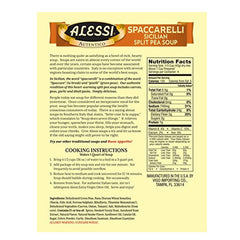 Alessi Autentico Sicilian Split Pea vegetables close-up shows wholesome ingredients.