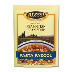 Alessi Autentico Neapolitan Bean soup pack of six, ideal for quick weeknight meals.