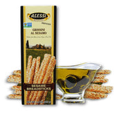 Alessi sesame breadsticks Turin-style pack showcase crisp texture ideal for antipasti.