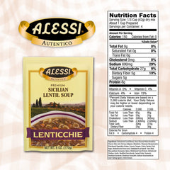 Alessi Sicilian lentil soup served in a cozy bowl for comfort.