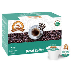 Alex's Low Acid Organic Coffee K-Cup packaging for quick low-acid brew.