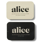 Alice Brainstorm square chocolate for focused energy and cognitive support.