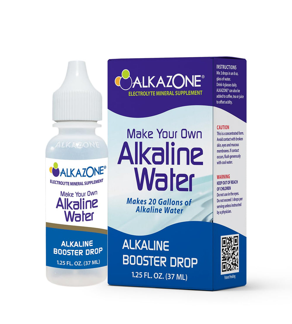 Alkazone alkaline booster bottle ready for daily use and travel