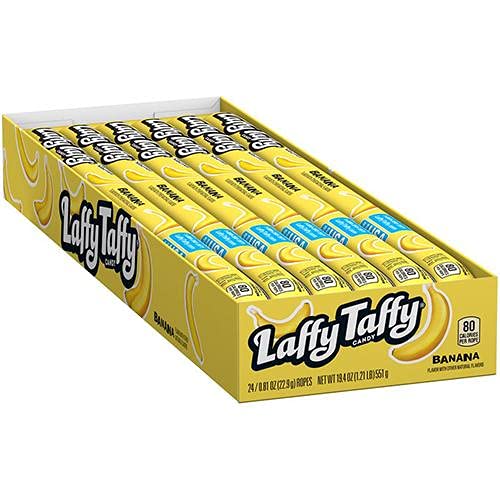 All City Candy Laffy Taffy Rope Banana case-24, convenient on-the-go snack