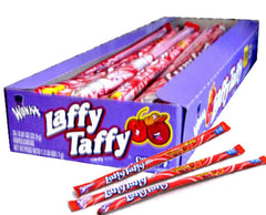 All City Candy Laffy Taffy Rope Cherry, case of 24, chewy cherry snack for on-the-go energy