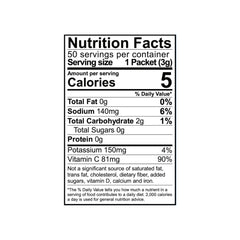 All Sport Powder Hydration Sticks label close-up, BLURAZ flavor highlighted.