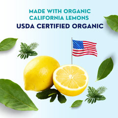 ALLBIO Organic Lemon Juice Stick poured into water for refreshing citrus.