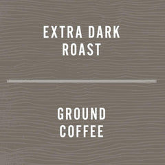 Allegro Coffee Extra Dark French Roast scoop on counter ready for quick grind