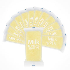 Alliving Korean Milk Rice Cracker banana pack shows a crunchy, snack-friendly treat for kids.