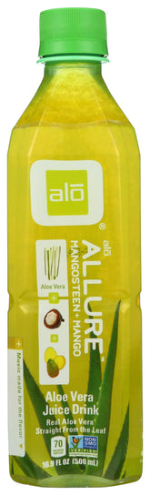 ALO Allure Mangosteen Drink bottle front, ideal for on-the-go single-serve hydration.