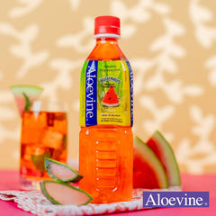Aloevine serve-idea image suggests fruit juice mix possibilities