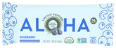 ALOHA Bar Blueberry Protein, front-pack view for on-the-go energy.