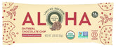 Aloha Bar Oatmeal Chocolate Chip packaging highlights premium ingredients for a quick snack.