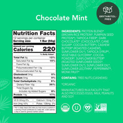 ALOHA Chocolate Mint bar close-up showing rich flavor and texture.