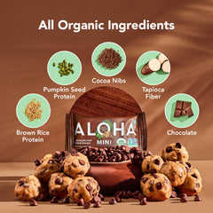 ALOHA Minis vegan Non-GMO bar on shelf, ideal for clean snacking