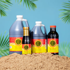 Aloha Shoyu Original Blend used for marinating chicken for Hawaiian-inspired meals.
