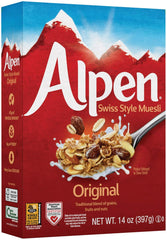 Alpen Original Muesli soaked overnight for a traditional Swiss muesli experience.
