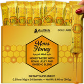 Alpha Performance Mens Gold Honey sachet front, convenient energy support.