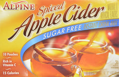 Alpine Spiced Apple Cider Sugar Free box on kitchen counter for convenient daily enjoyment