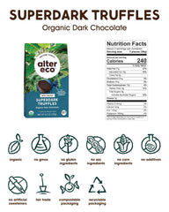 Alter Eco Superdark Truffles closeup reveals a silky, creamy center.