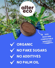 Alter Eco Superdark Truffles served with coffee offers a rich indulgent moment.