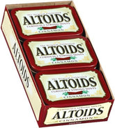 Altoids Cinnamon mints tin delivers bold flavor for fresh breath and on-the-go refreshment.