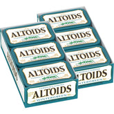 Altoids Wintergreen mints in an open tin for quick on-the-go refresh.