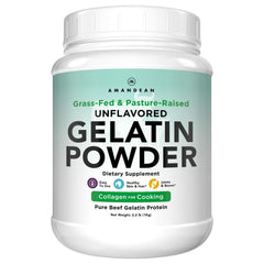 AMANDEAN Premium Gelatin Powder XL bulk bag for unflavored cooking.