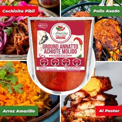 Achiote powder yields color rich sauce with mild, nutty aroma from Amazing Chiles & Spices.