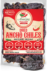 Amazing Chiles and Spices dried ancho chiles in bag for premium flavor