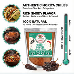 Amazing Chiles & Spices chipotle powder meat rub brings bold flavor.
