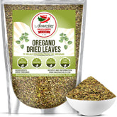 Amazing Chiles & Spices dried oregano leaf pack boosts Mediterranean aroma for soups and pasta.