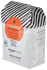 Aromas rise as you grind Amazon Fresh Colombia beans for a smooth medium roast.