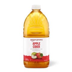 Amazon Grocery Apple Cider 64oz bottle with amber color, ideal for everyday cooking.
