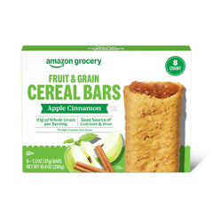 Amazon Grocery Apple Cinnamon Fruit & Grain Bars box with convenient, on-the-go snack
