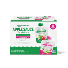 Amazon Grocery Apple Sauce Pouches Unsweetened Apple – convenient on-the-go snack for kids