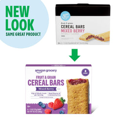 Amazon Grocery Bars on store shelf emphasize grab-and-go snacking.