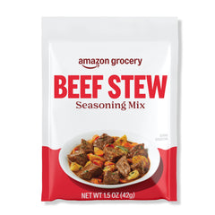 Amazon Grocery beef-stew seasoning packet shown for quick, flavorful meals
