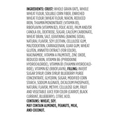 Amazon Grocery blueberry bars nutrition facts panel showing calcium and iron support.