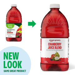 Amazon Grocery Cranberry Juice Blend glass served with ice for refreshment.