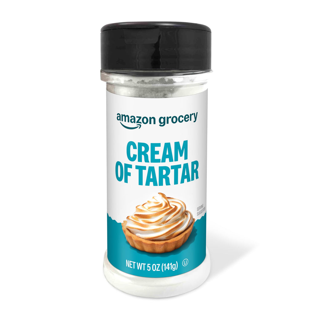 Amazon Grocery Cream of Tartar 5oz container ready for precise baking measurements.