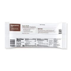 Amazon Grocery chips ingredients label shows 60% cocoa and allergens.