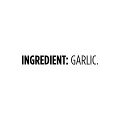 The Amazon Grocery Fine Garlic Powder jar back shows non-GMO details.