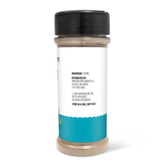 Amazon Grocery ground thyme on kitchen counter, convenient pantry staple.