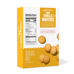 Amazon Grocery Mini Vanilla Wafers box side showing size and label