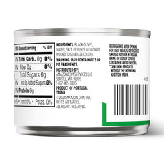 Amazon Grocery non-GMO vegan label shown on olives
