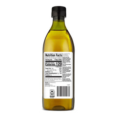 Amazon Grocery olive oil pour demonstrates smooth drizzle for salads and marinades.