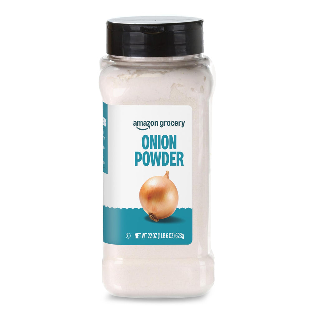 Amazon Grocery Onion Powder bottle front for everyday seasoning.