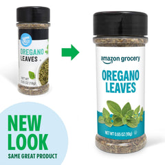 Amazon Grocery oregano leaves sprinkled on pasta for quick weeknight flavor.